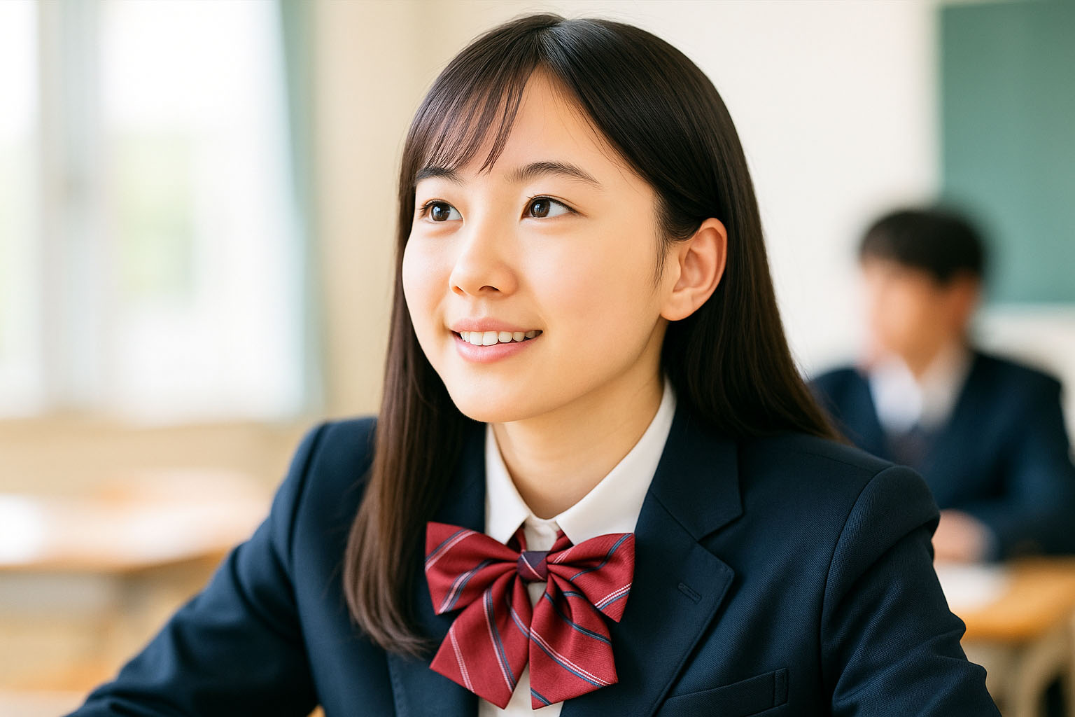 高校生が授業に集中している様子