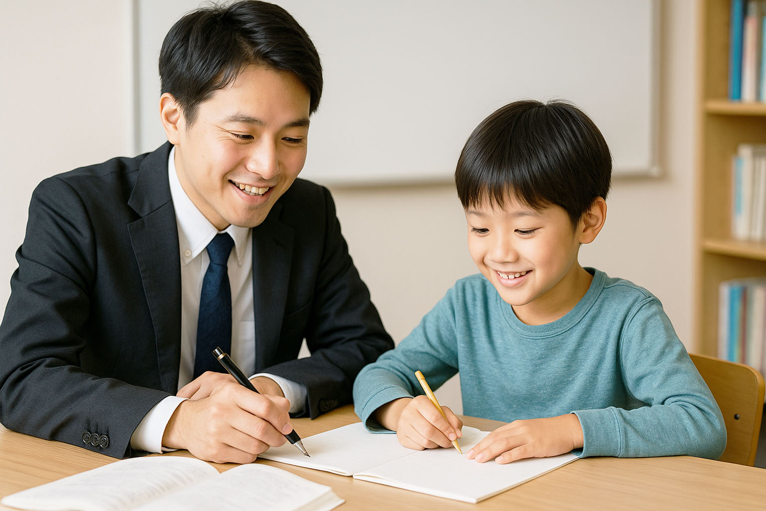 講師が生徒を指導している様子