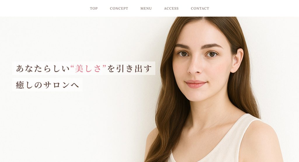 美容系デモサイトFV